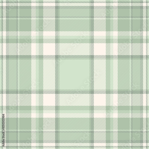 Craft plaid seamless texture, designer tartan check vector. Gift card textile pattern fabric background in pastel and light colors.