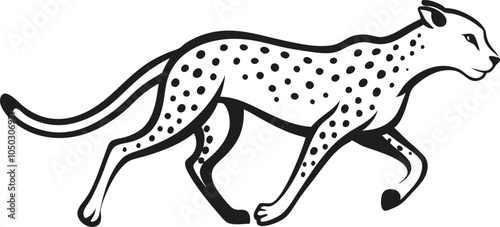 Solid color chaeroides running animal vector design