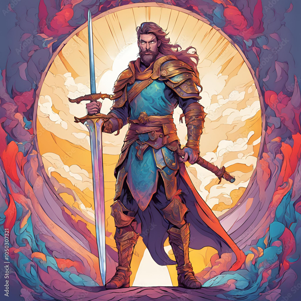 Obraz premium knight with sword