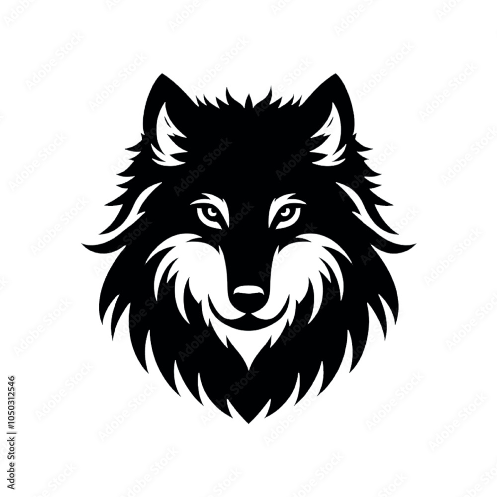 Fototapeta premium Black Wolf Head