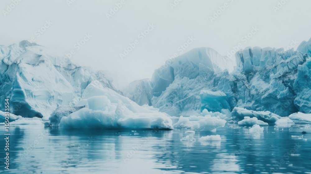A dramatic view of the stunning glacier formations and icy blue waters of Greenland with stark white icebergs and rugged landscapes, polar setting with bright whites and icy blues, Greenland style A dramatic view of the stunning glacier formations and icy blue waters of Greenland with stark white icebergs and rugged landscapes, polar setting with bright whites and icy blues, Greenland style