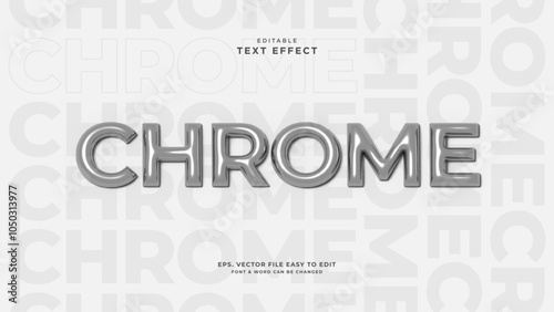  Chrome editable text effect, 3d ballon plastic text style 
