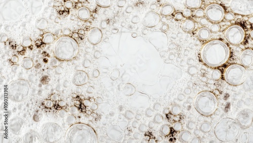 Water bubbles on a white background. High-resolution photography with incredibly detailed imagery. photo