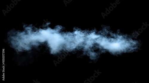 A dense fog overlay on a black background, with soft edges and transparent layers, giving a realistic misty appearance.