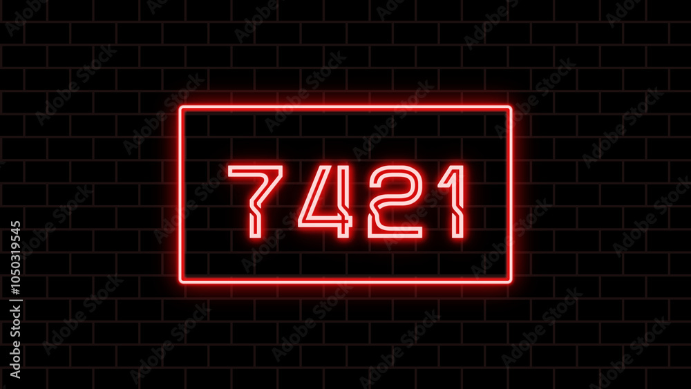 7421年のネオン文字