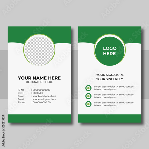 professional corporate id card template
