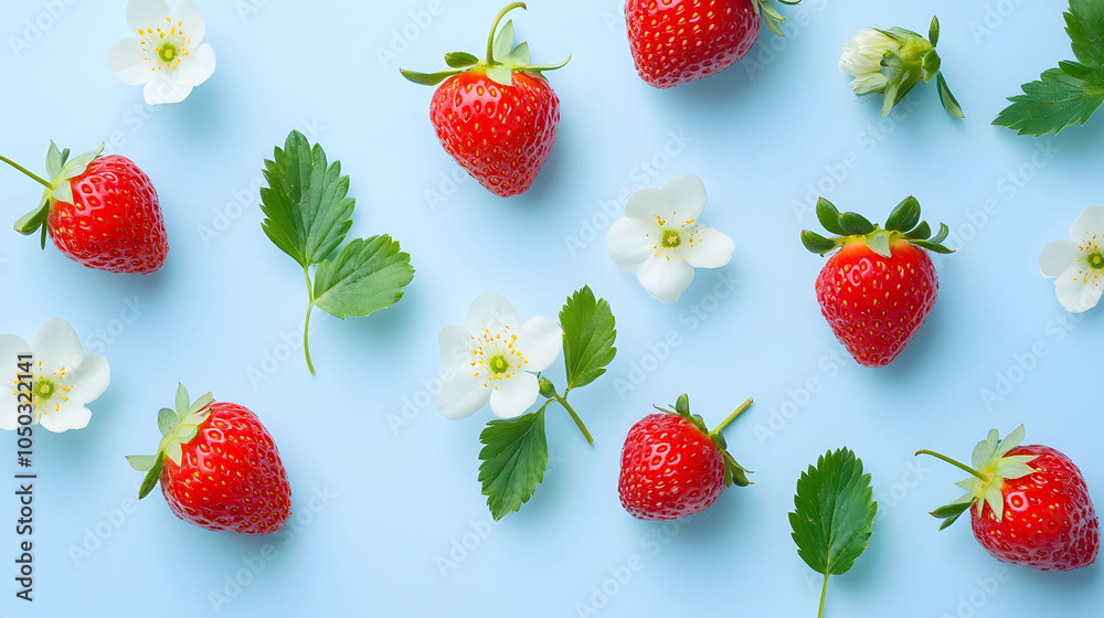 Ripe, juicy strawberries with fresh green leaves, isolated on a white background Ripe, juicy strawberries with fresh green leaves, isolated on a white background