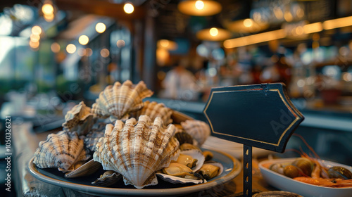 Fresh Shellfish Display at Seafood Market
 photo