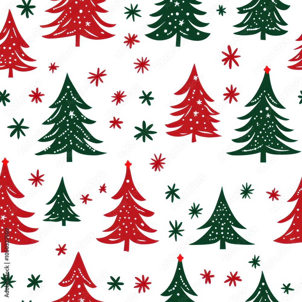 Obraz premium Holiday repetitive tile patterns for wrapping paper for Gift box