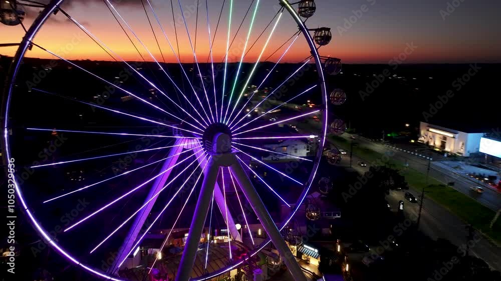 Stunning Ferris Wheel At Canela In Rio Grande Do Sul Brazil. Illuminated Ferris Wheel. Landmark Building. Sunset Scenery. Canela Brazil. Stunning Ferris Wheel At Canela In Rio Grande Do Sul Brazil. Stunning Ferris Wheel At Canela In Rio Grande Do Sul Brazil. Illuminated Ferris Wheel. Landmark Building. Sunset Scenery. Canela Brazil. Stunning Ferris Wheel At Canela In Rio Grande Do Sul Brazil.