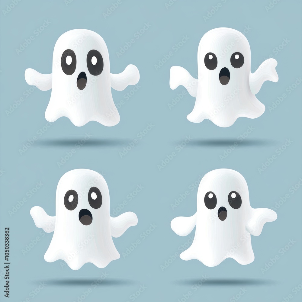 Obraz premium Cute ghost. Halloween decoration element.