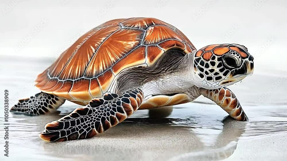 turtle on a river