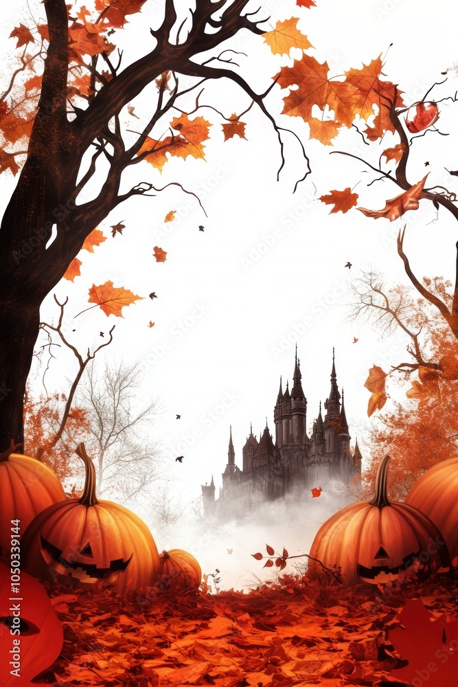 Haunted house. Halloween decoration element. Haunted house. Halloween decoration element.