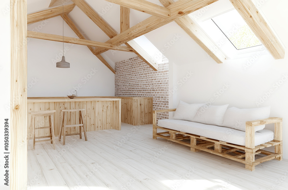 Rustic interior design with natural wood and cozy atmosphere Rustic interior design with natural wood and cozy atmosphere