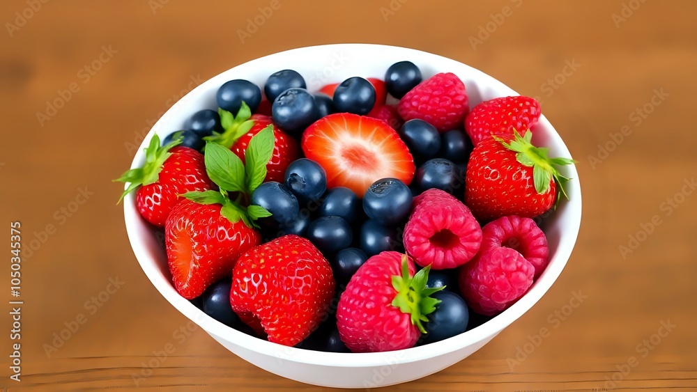 Bowl of Fresh Berries with Natural Lighting Bowl of Fresh Berries with Natural Lighting