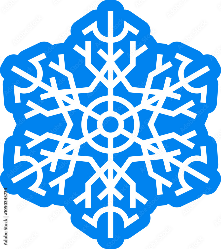 Abstract snowflake decorative design element. Abstract snowflake decorative design element.