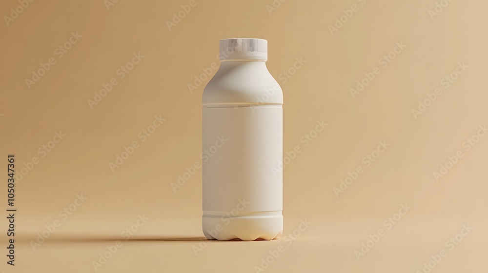 Blank mockup template of a product label on a plastic sports drink bottle with curved design and soft shadows. Blank mockup template of a product label on a plastic sports drink bottle with curved design and soft shadows.