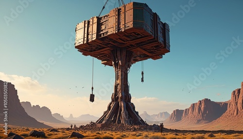 A towering giant hoisting a massive war club over its head, challenging any who would dare approach its territory, Generative AI