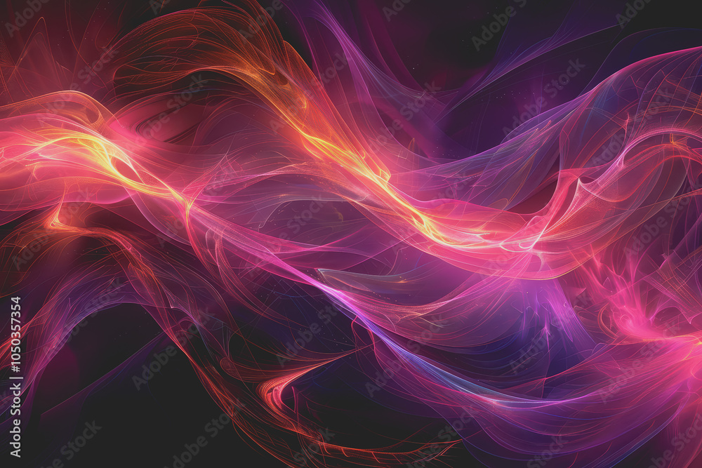 Spectacular abstract lines and smoke fractal patterns in a chaotic dark theme. Spectacular abstract lines and smoke fractal patterns in a chaotic dark theme.