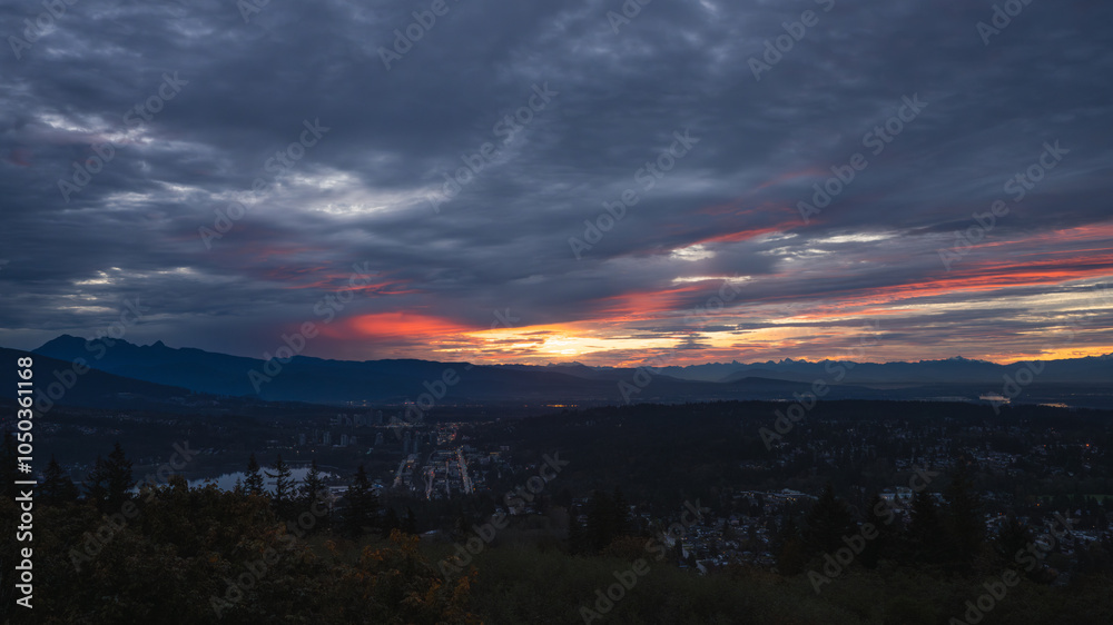 Vivid sunrise over BC valley.
Vivid sunrise over BC valley.