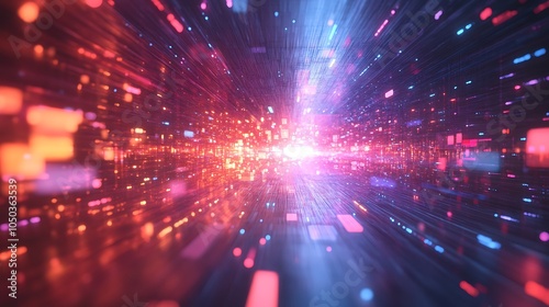 Wallpaper Mural 3D data dashboard for business intelligence with modern tv static effect Torontodigital.ca