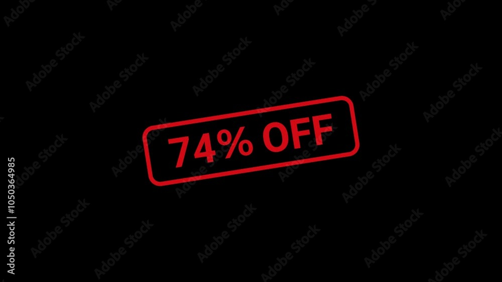 74 Percent Off Rubber stamp Animation 74 Percent Off Rubber stamp Animation