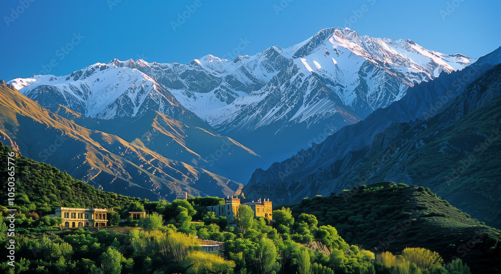 Obraz premium sunset in the mountains