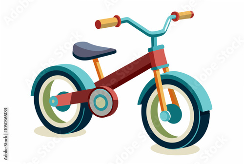 A child s tricycle vector art illustration