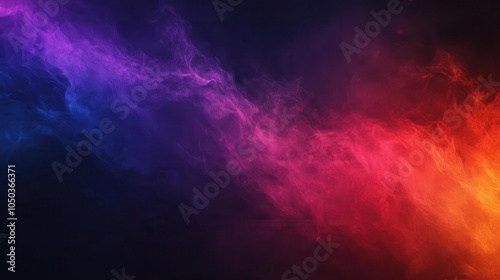 dark gradient background blending rich colors of purple, red, orange, blue, and black, creating an abstract and moody atmosphere perfect for dramatic visuals