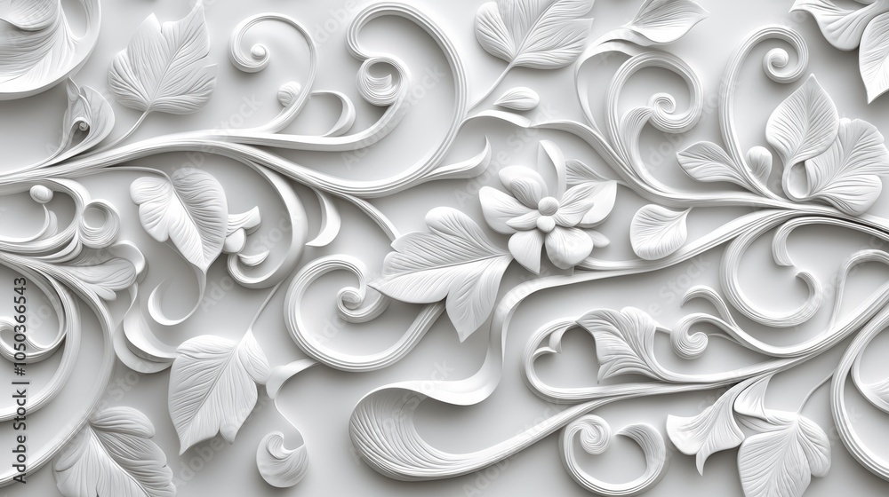 Elegant Delicate Vine Patterns with Curling Leaves Elegant Delicate Vine Patterns with Curling Leaves