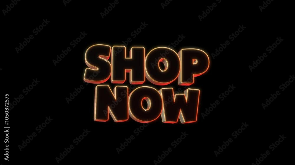 3d idle rotating shop now letter animation on transparent background easy to edit 3d idle rotating shop now letter animation on transparent background easy to edit
