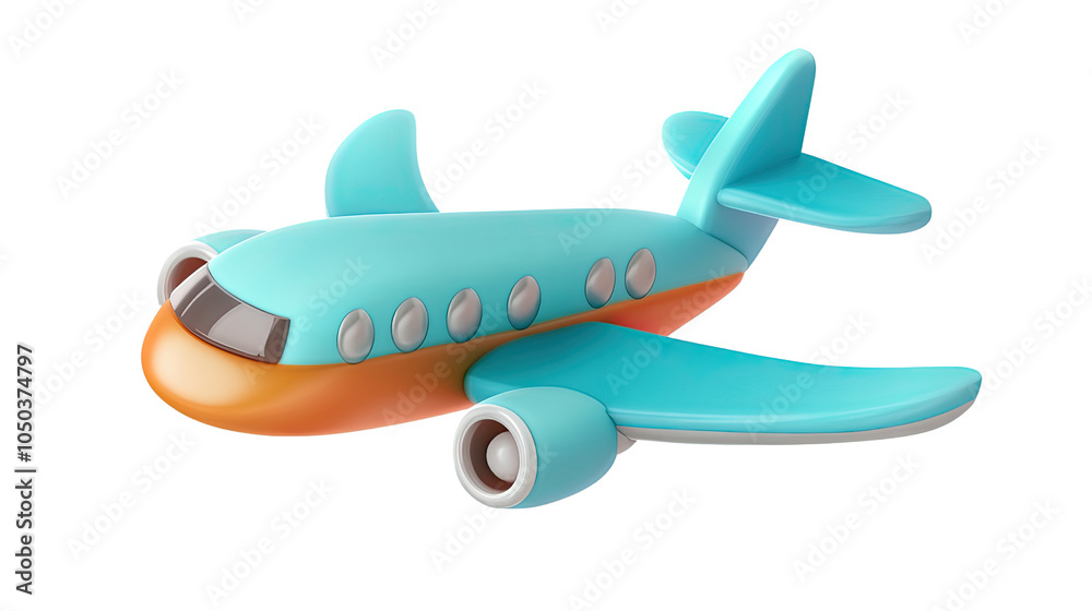 Airplane isolated on a white background, showcasing a sleek jet design perfect for travel and aviation themes Airplane isolated on a white background, showcasing a sleek jet design perfect for travel and aviation themes