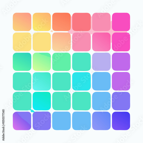  a digital graphic featuring a grid Color grid