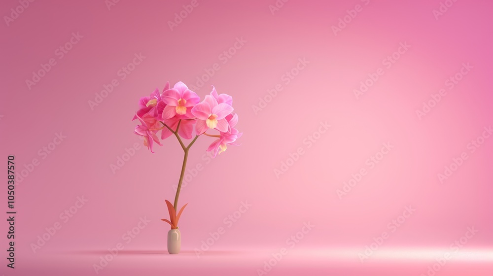 Fototapeta premium Orchid Blooms in Soft Pink Hue
