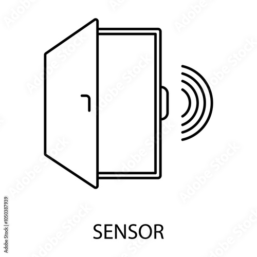 sensor concept line icon. Simple element illustration. sensor concept outline symbol design.