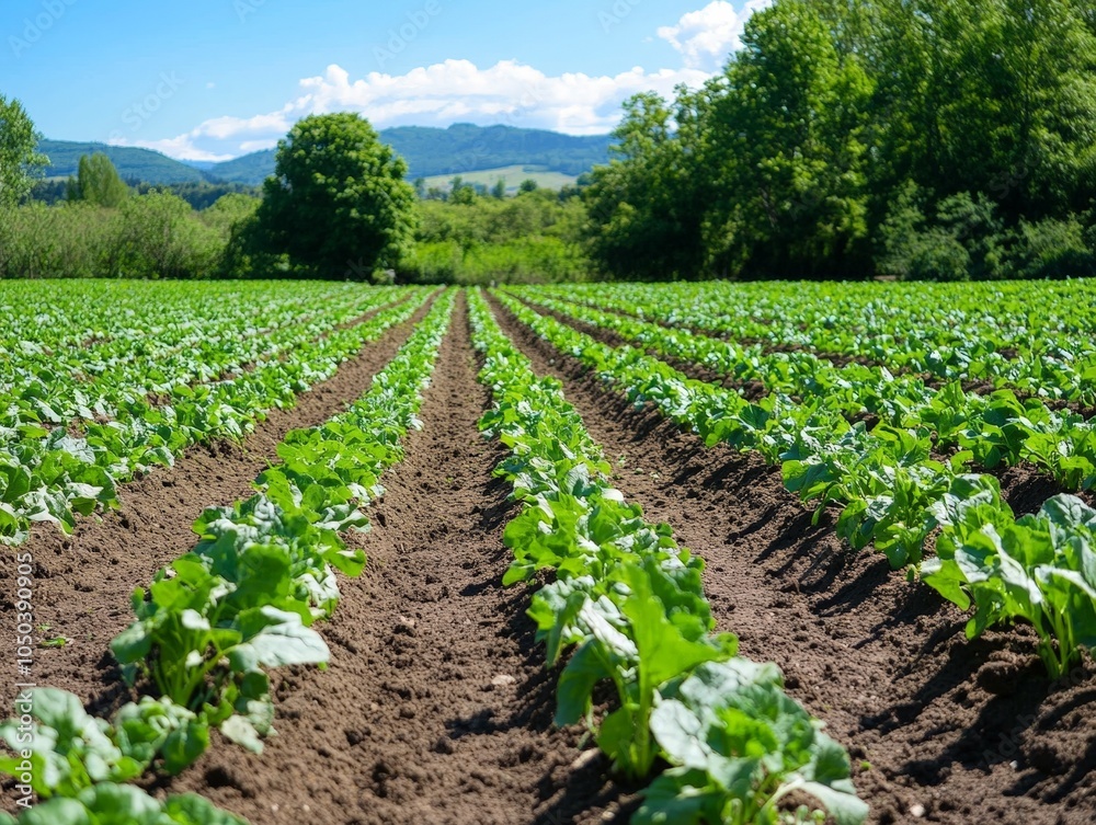 A vegetable farm using compost and mulch to naturally enhance the soil, reducing the need for chemical inputs. A vegetable farm using compost and mulch to naturally enhance the soil, reducing the need for chemical inputs.