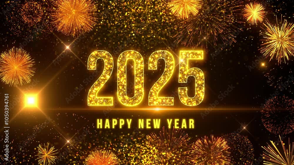 happy new year 2025 fireworks celebration party wishes