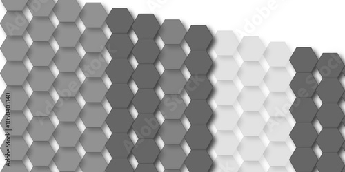 The background image uses shapes. Let's compose the picture to create an image in gray tones. White and gray. Seamless. Honeycomb background. Monochrome. Monochrome honeycombs.