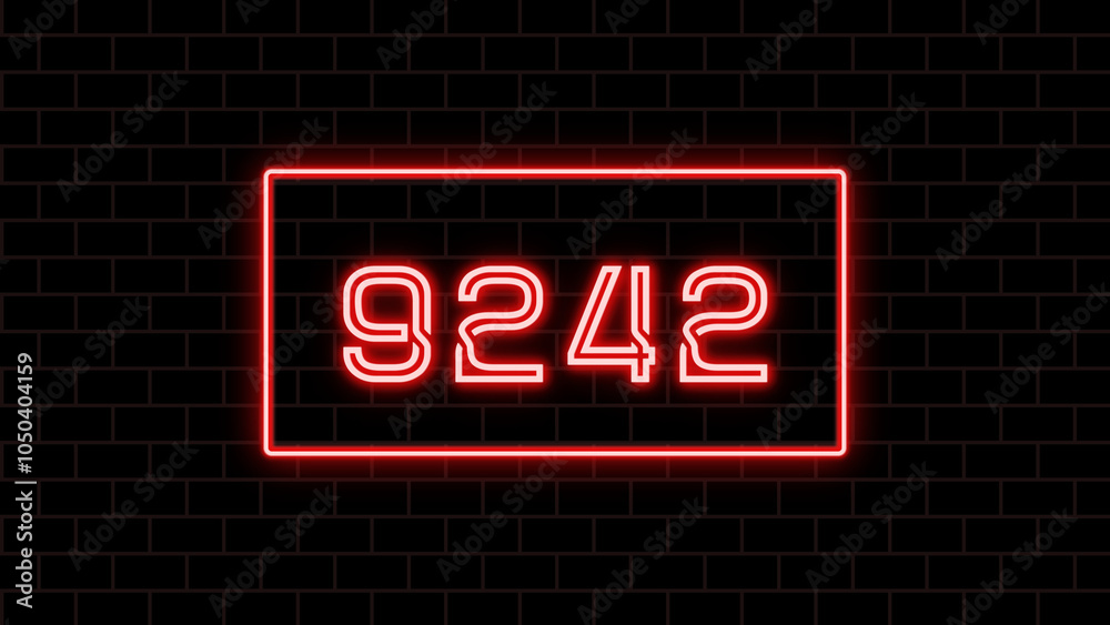 9242年のネオン文字 9242年のネオン文字