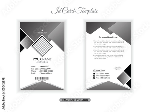 Creative and minimalist id card template . Modern id card design.