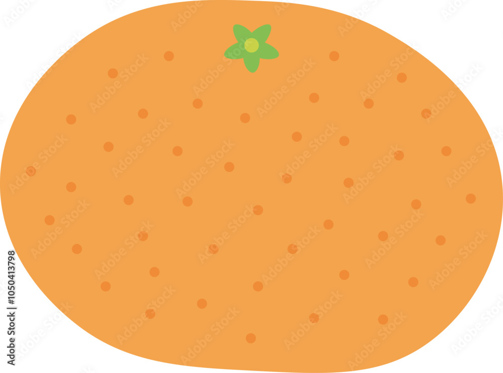 Simple Illustration of Cute Tangerine Simple Illustration of Cute Tangerine