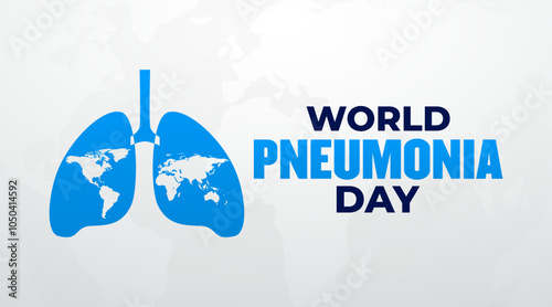 Vector illustration design concept of World Pneumonia Day observed on November 12