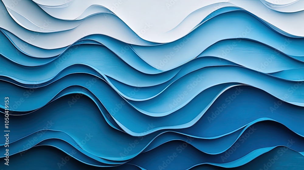 Fototapeta premium abstract blue background with waves