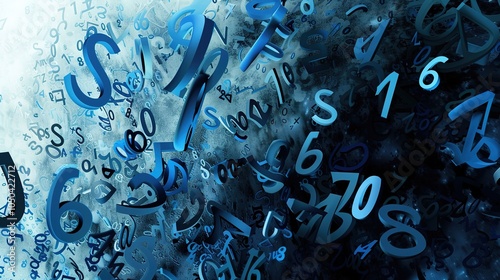 Abstract Numerical Background - a complex and intriguing visual. The abstract numerical background presents a captivating and thought-provoking mathematical scene.
