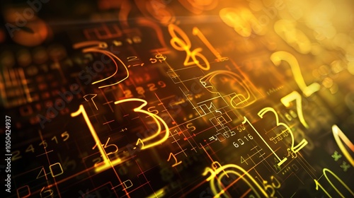 Abstract Numerical Background - a complex and intriguing visual. The abstract numerical background presents a captivating and thought-provoking mathematical scene.