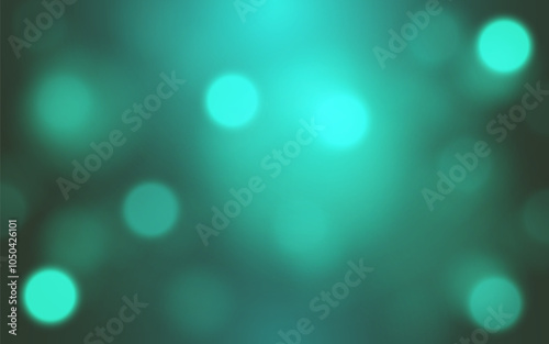 Soft Teal Bokeh Lights. Abstract Glowing Background, Background decoration