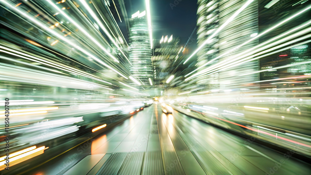 Abstract background with bright lights in mysterious digital world