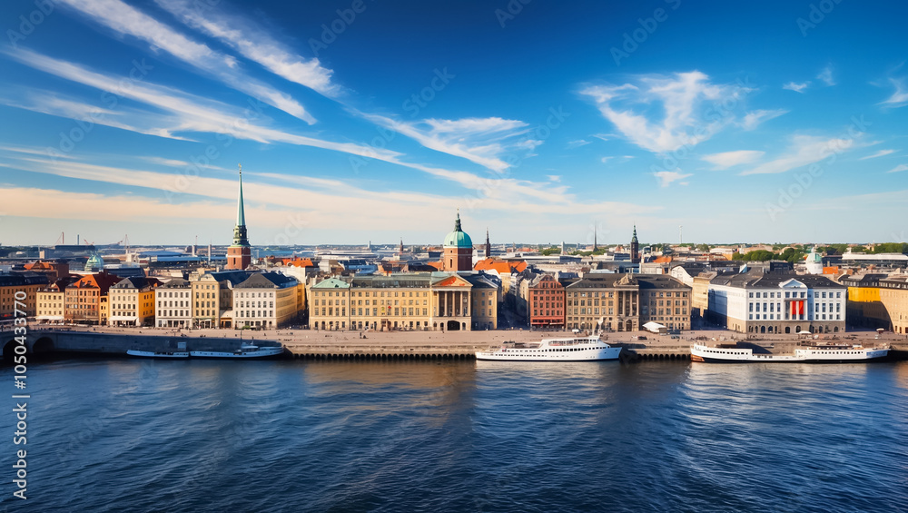 Obraz premium amazing city Copenhagen Denmark sunny day