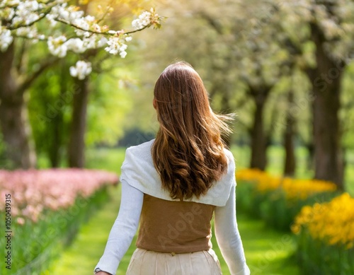 Wallpaper Mural woman in the park Torontodigital.ca
