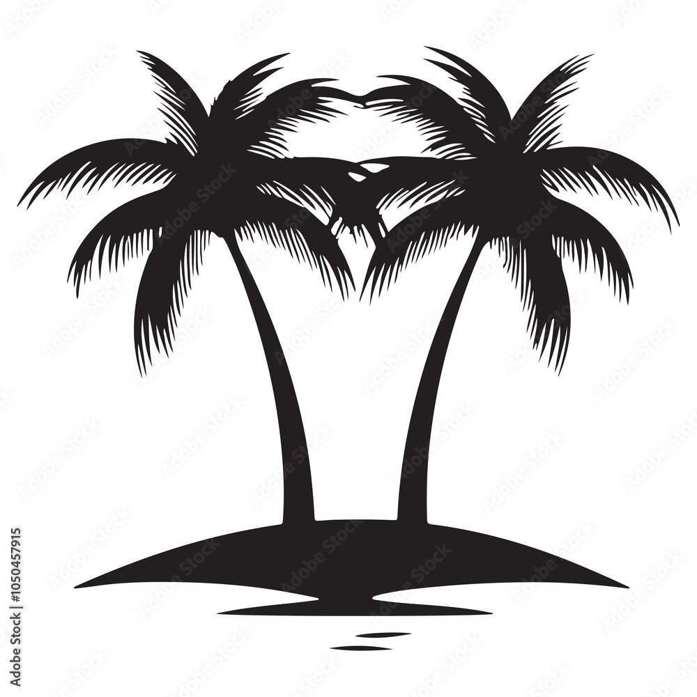 Palm Trees Silhouette Vector Palm Trees Silhouette Vector